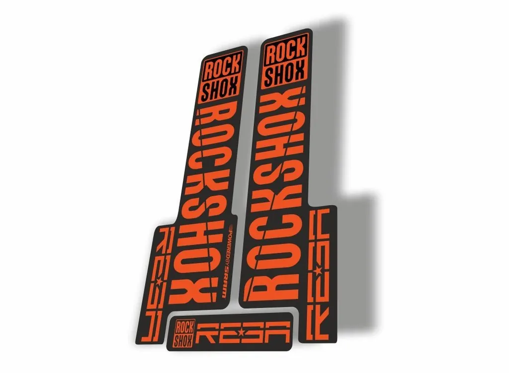 Rock Shox REBA 2018 Fork Decal Mountain Bike Cycling Sticker Adhesive Orange - 1