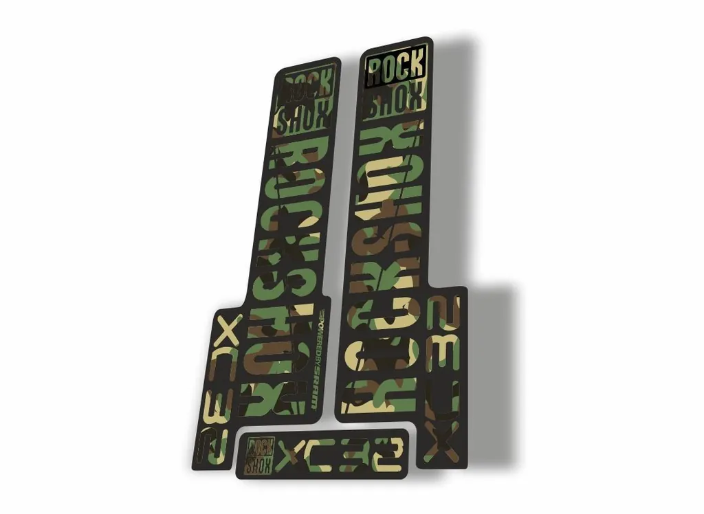 Rock Shox XC32 2018 Fork Decal Mountain Bike Cycling Sticker Adhesive Camuflage - 1