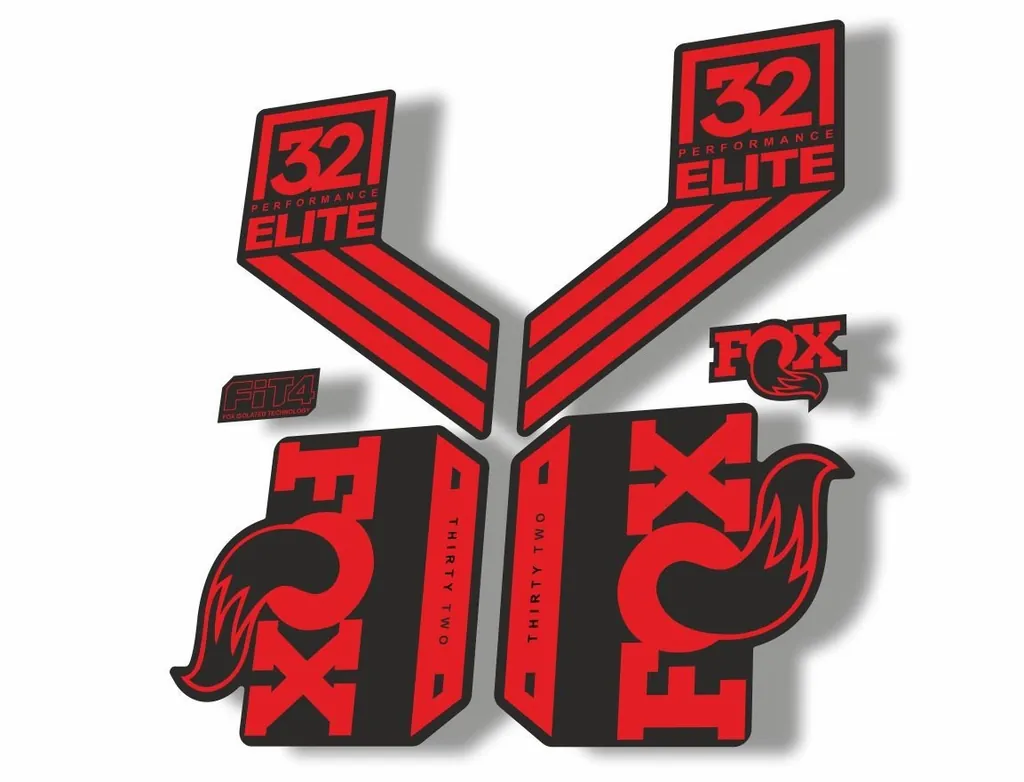 FOX 32 Elite Performance 2017-18 Fork Suspension Factory Decal Stickers Red - 1