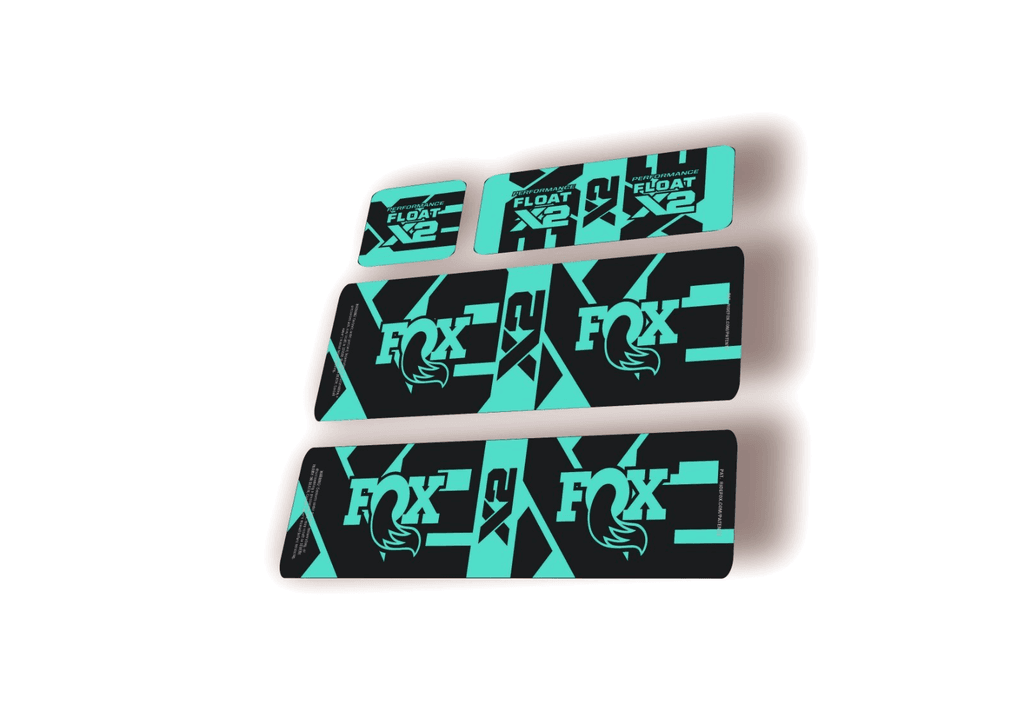 FOX Float X2 Performance 2026 Rear Shock Decal Sticker Kit Adhesive Dolphin - 1