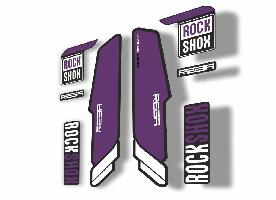 Rock Shox REBA 2015-17 Fork Decal Mountain Bike Cycling Sticker Adhesive Purple - 1