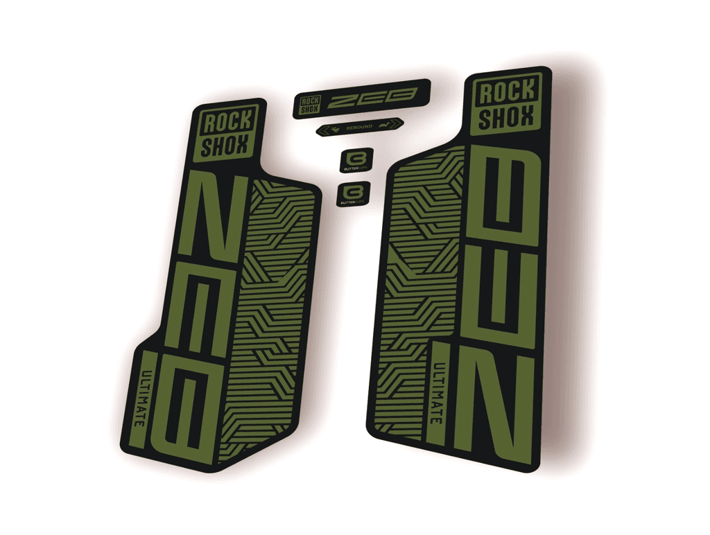 Rock Shox ZEB ULTIMATE 2024 Flight Attendant Bike Cycling Decal Sticker Olive - 1