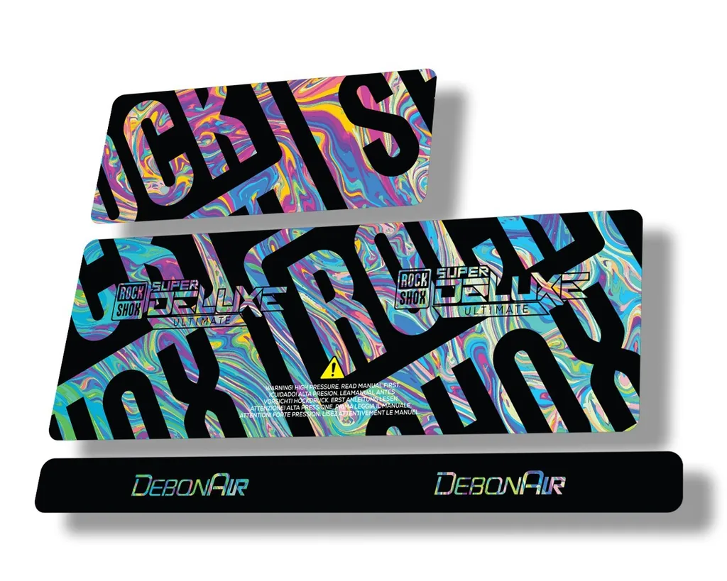 Rock Shox 2020 Super Deluxe Ultimate Rear Shock Decal Sticker Adhesiv Oil Slick1 - 1