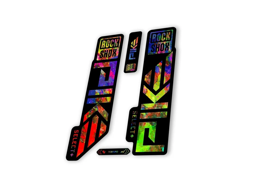 Rock Shox PIKE SELECT + Plus 2023 Mountain Bike Cycling Decal Sticker Oil Slick - 1