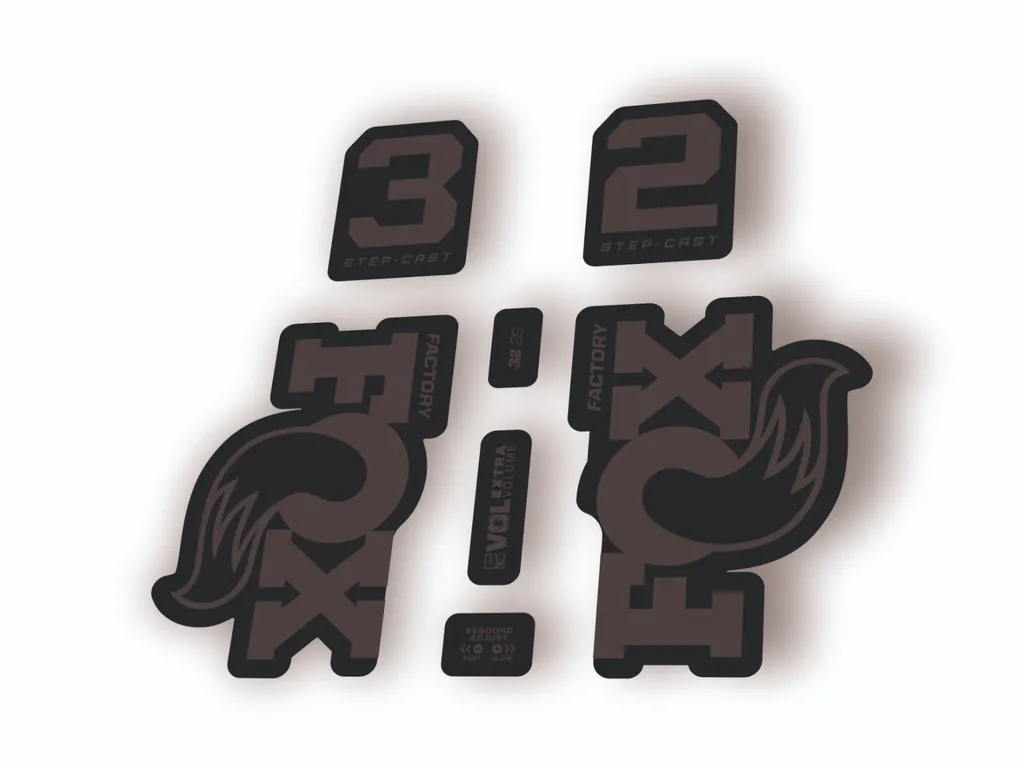 Fox 32 Step Cast 2025 Fork Suspension Factory Decal Sticker Adhesive Gray - 1