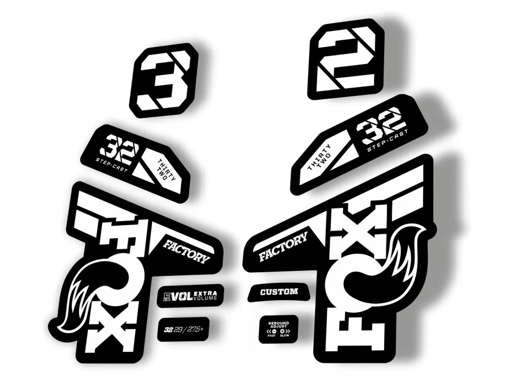 Fox 32 Factory 2021 Fork Suspension Decal Sticker Adhesive White - 1