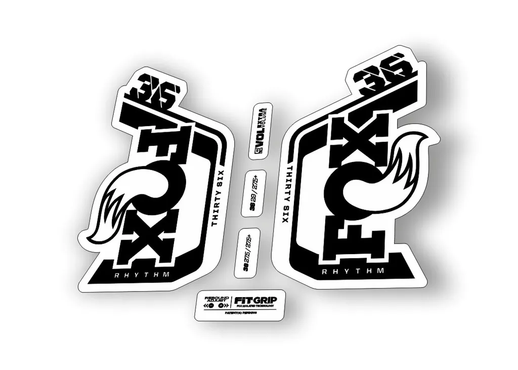 Fox 36 Rhythm 2024 Fork Suspension Factory Decal Sticker Adhesive Black - 1