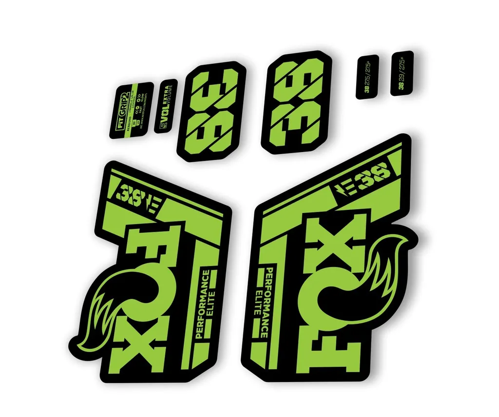 FOX 38 P. Elite E Bike 2021 Forks Suspension Factory Decal Sticker Green - 1