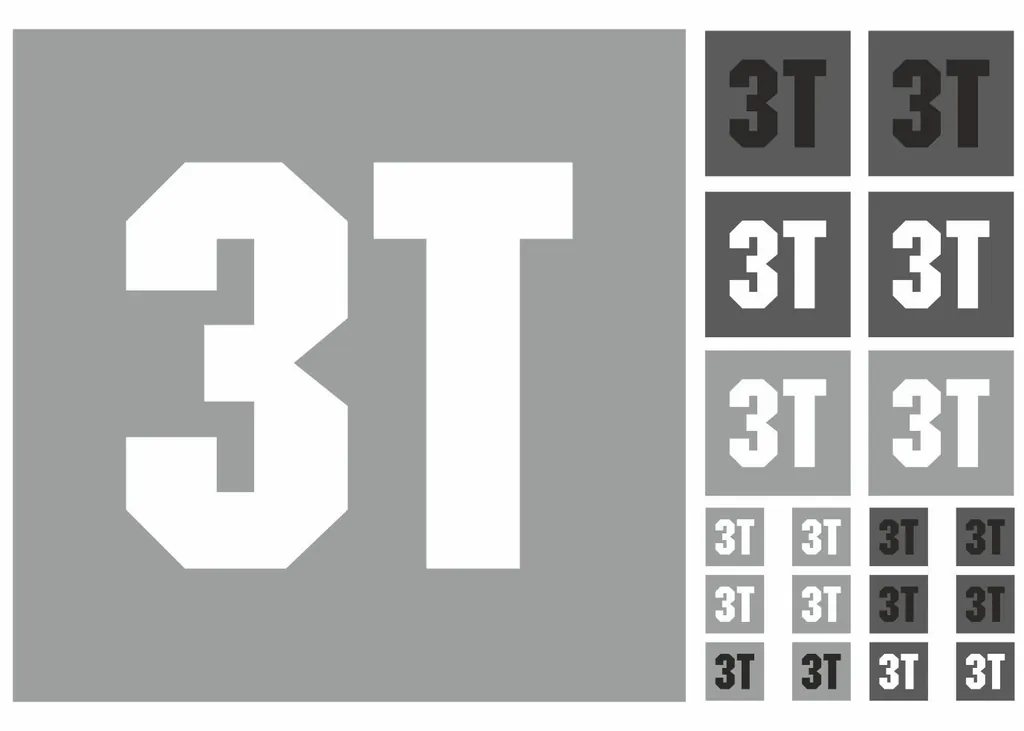 Bicycle Vinyl Frame Stickers – Compatible with 3T Bikes –Light Gray - 1