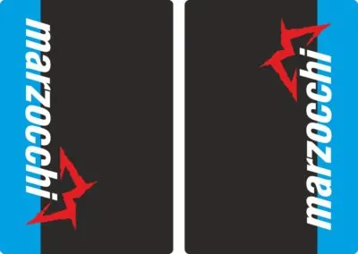 Marzocchi Suspension Bike Upper Fork Decal Sticker Graphic Set Adhesive Blue - 1