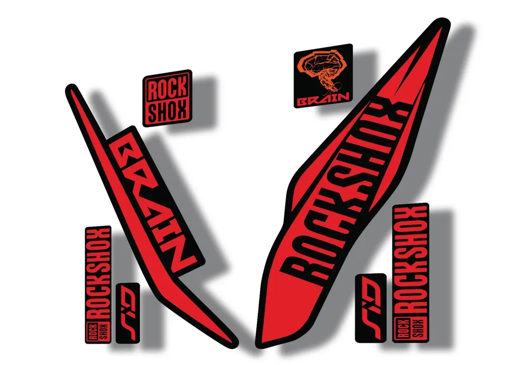 Rock Shox SID Brain 2017 Mountain Bike Cycling Decal Sticker Adhesive Red - 1