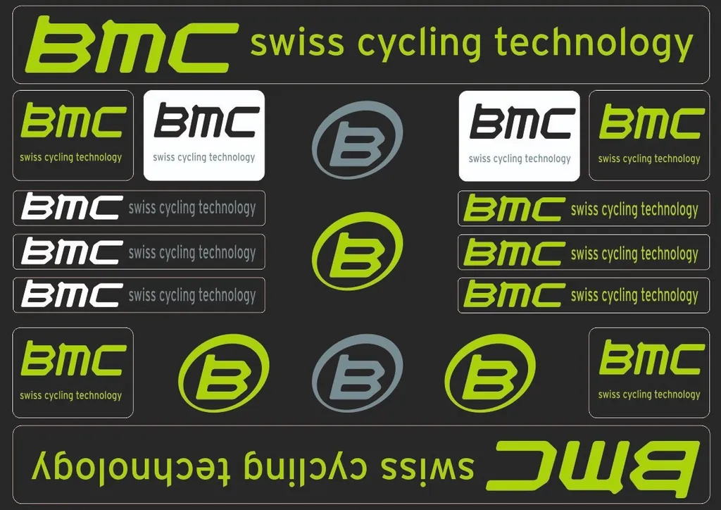 Bicycle Vinyl Frame Stickers Custom Compatible with BMC Green - 1
