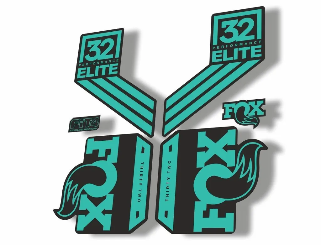 FOX 32 Elite Performance 2017-18 Fork Suspension Factory Decal Stickers Dolphin - 1