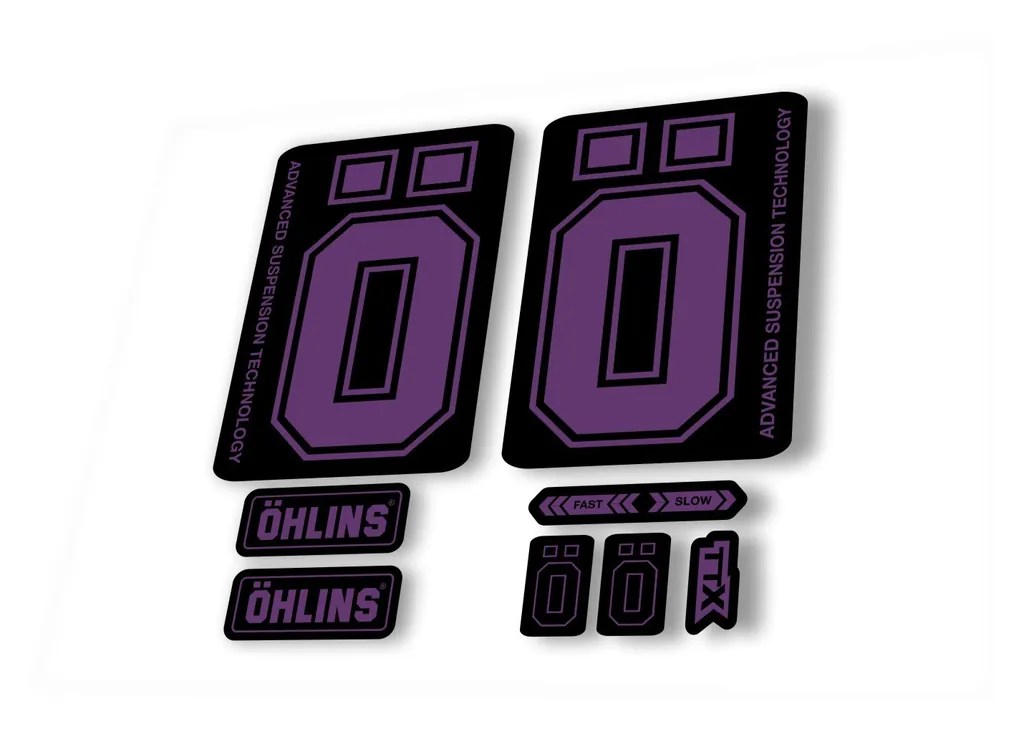 Ohlins DH38 2019 Fork Decal Mountain Bike Cycling Sticker Adhesive Purple - 1