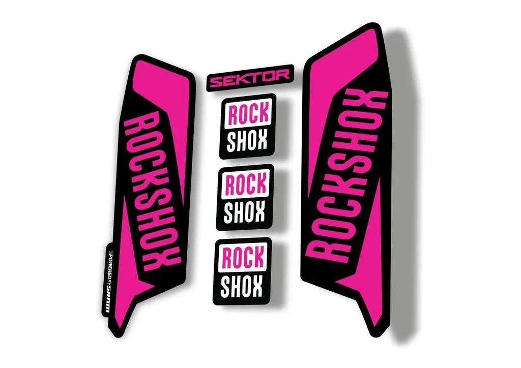 Rock Shox SEKTOR 2016 Fork Decal Mountain Bike Cycling Sticker Adhesive Pink - 1
