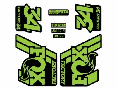 FOX 34 Float 2018-19 Forks Suspension Factory Decals Stickers Adhesive Green - 1