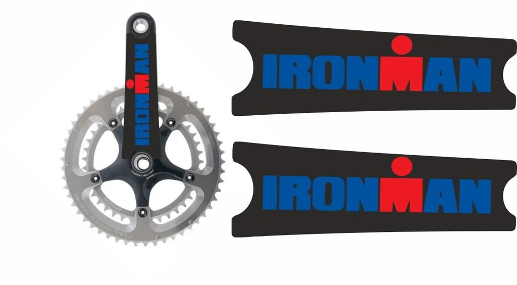 IRONMAN Crank Set Stickers Decals Road Mountain Bike Bicycle Adhesive 2 Pcs - 1