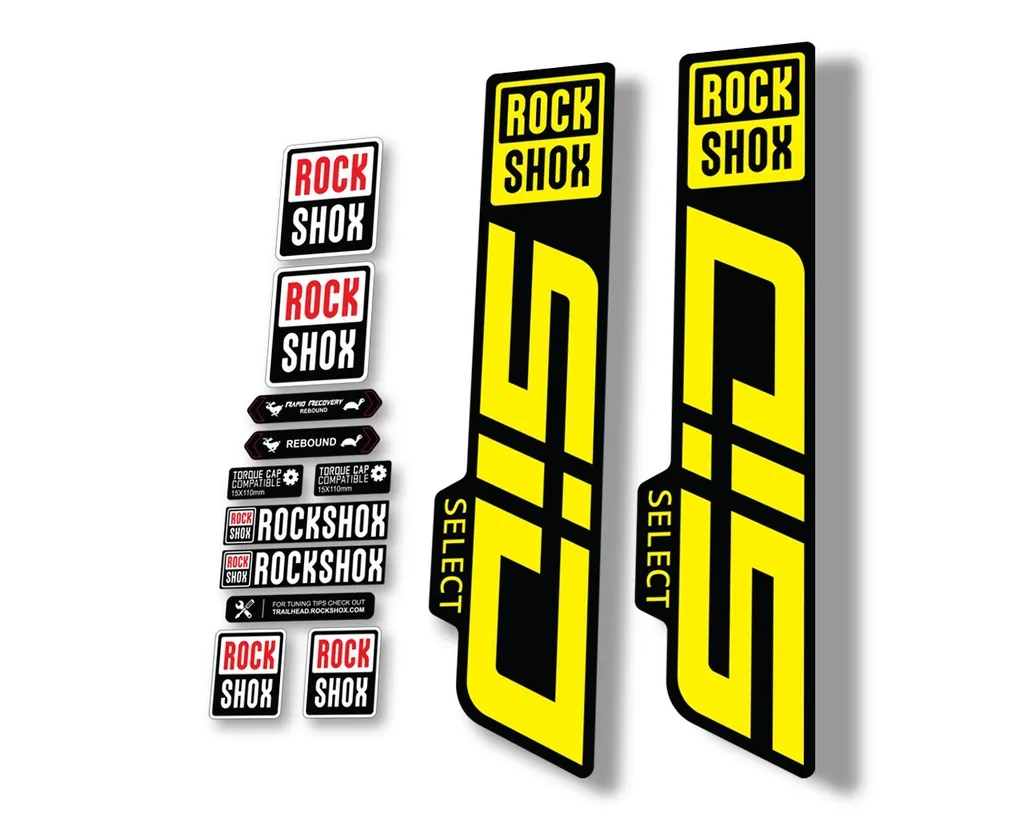 Rock Shox SID 2021 Select Mountain Bike Cycling Decal Sticker Adhesive Yellow - 1