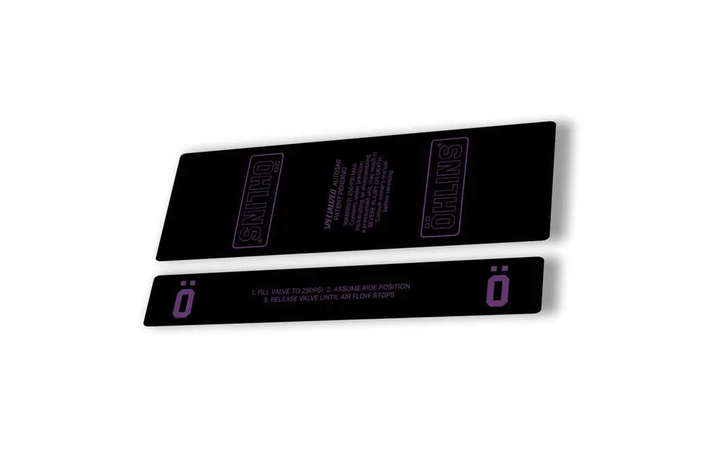 Ohlins STX22 Rear Shock Decal Mountain Bike Cycling Sticker Adhesive Purple - 1
