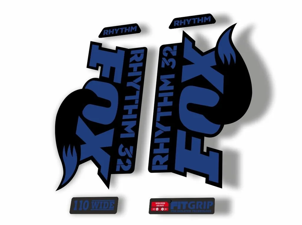 FOX 32 Rhythm 2018 Forks Suspension Factory Decal Sticker Adhesive Dark Blue - 1