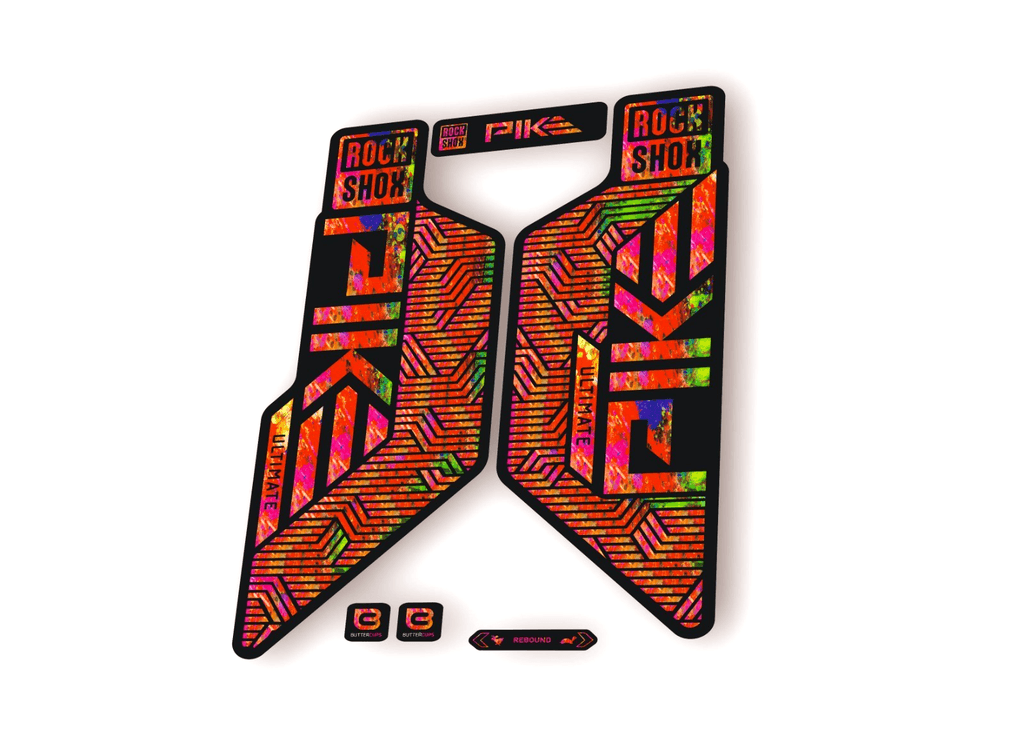 Rock Shox PIKE ULTIMATE 2025 Flight Attendant Bike Decal Sticker Oil Slick - 1