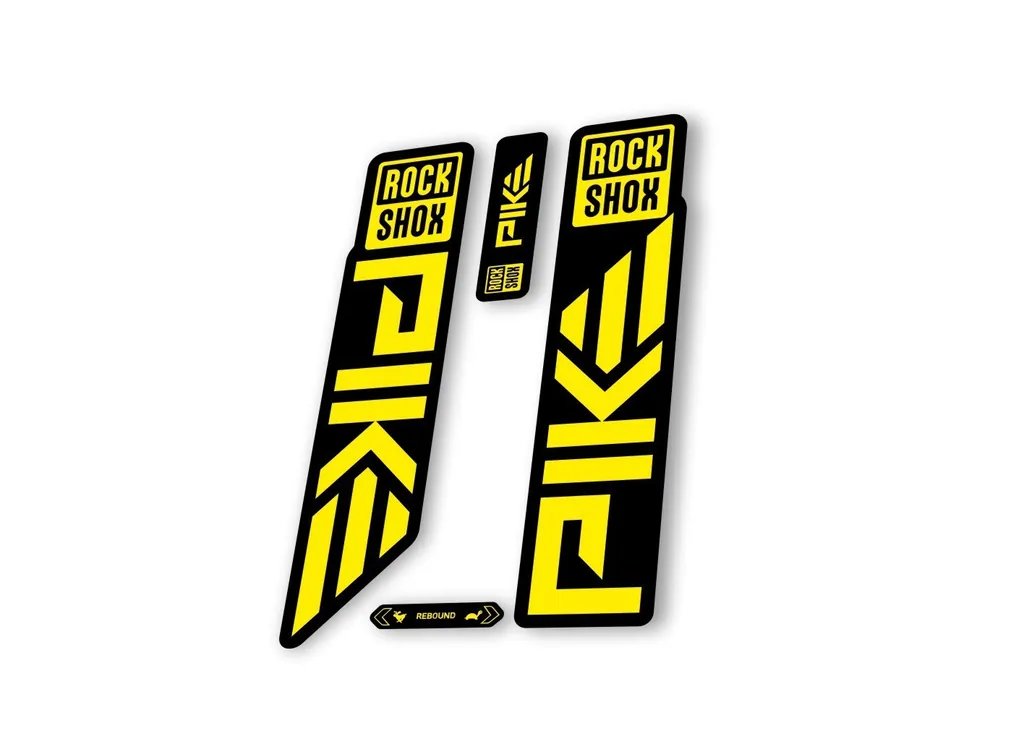 Rock Shox PIKE 2023 Mountain Bike Cycling Decal Sticker Adhesive Yellow - 1