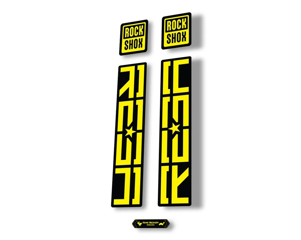 Rock Shox REBA 2020 Fork Decal Mountain Bike Cycling Sticker Adhesive Yellow - 1