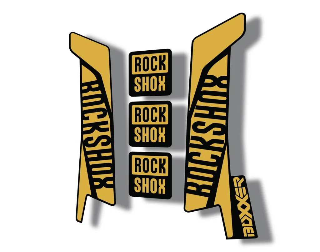 Rock Shox BOXXER 2017 Mountain Bike Cycling Decal Kit Sticker Gold - 1