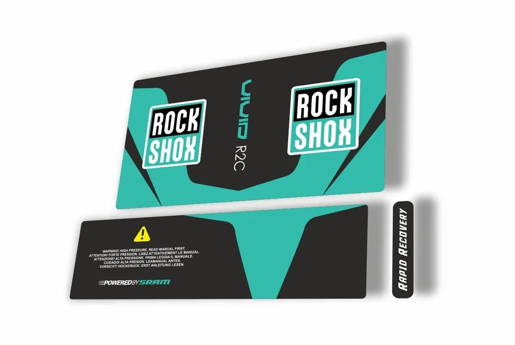Rock Shox Vivid Air R2C 2017 Rear Shock MTB Decal Sticker Adhesive Dolphin - 1