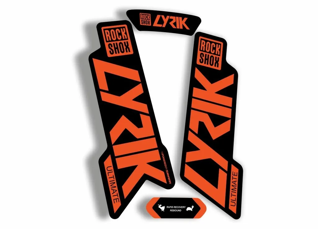 Rock Shox Lyrik Ultimate 2020 Fork Decal Bike Cycling Sticker Orange - 1