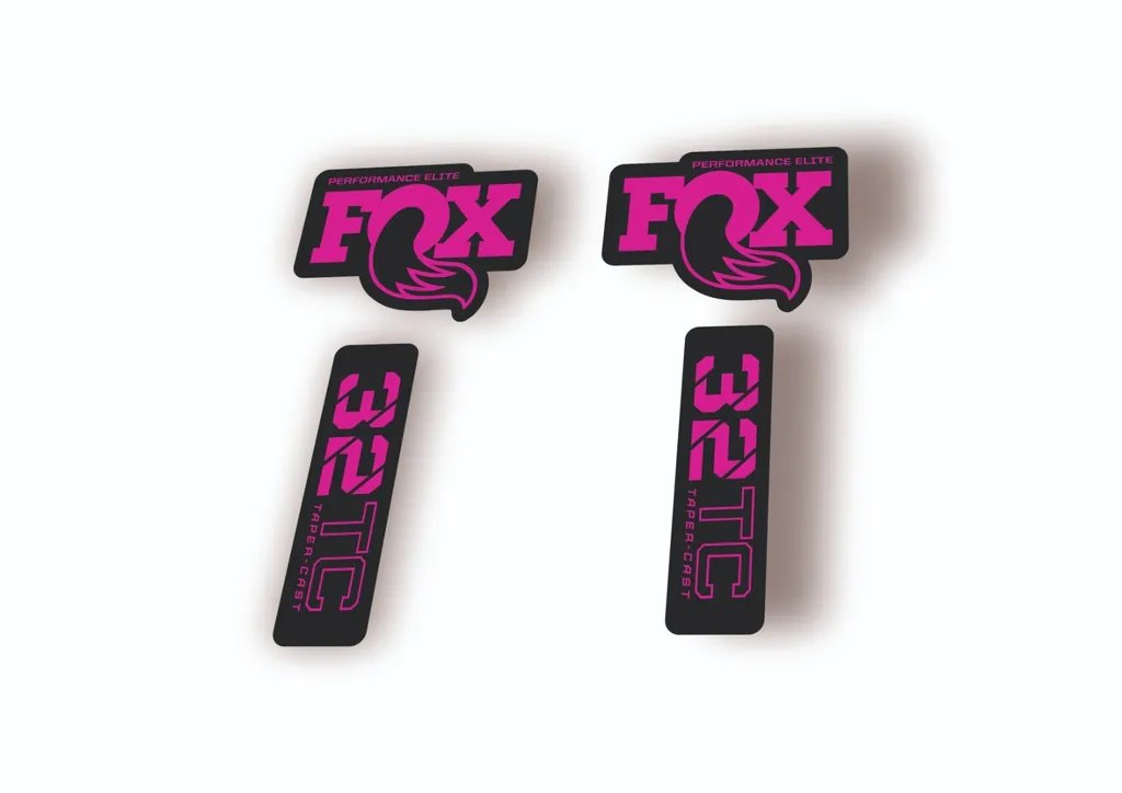 FOX 32 Taper Cast Elite 2024 Fork Suspension Factory Decal Sticker Adhesive Pink - 1