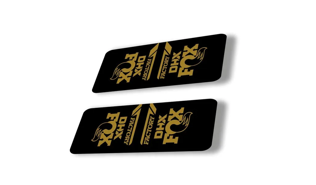 FOX DHX 2022 Factory Rear Shock Suspension Sticker Decal Adhesive Gold - 1