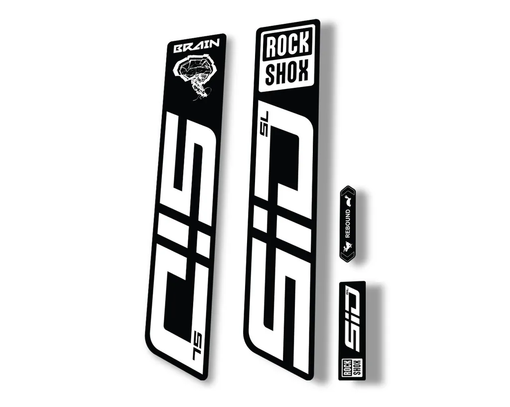 Rock Shox SID SL Brain 2021 Mountain Bike Cycling Decal Sticker Adhesive White - 1