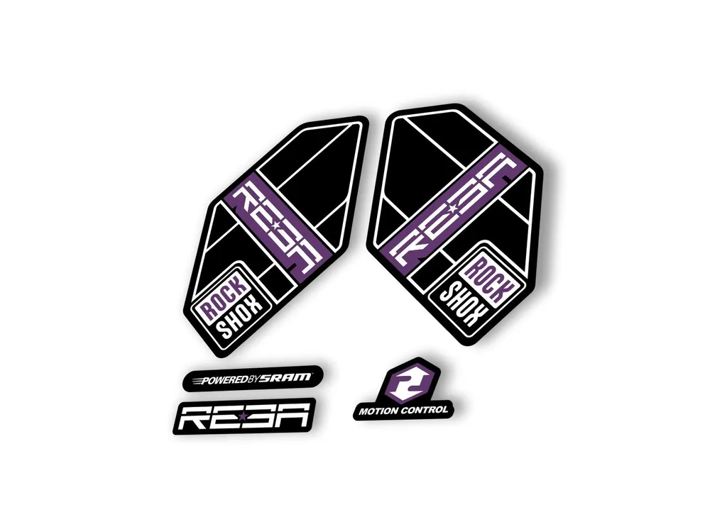 Rock Shox Reba 2012 Fork Decal Mountain Bike Cycling Sticker Adhesive Purple - 1
