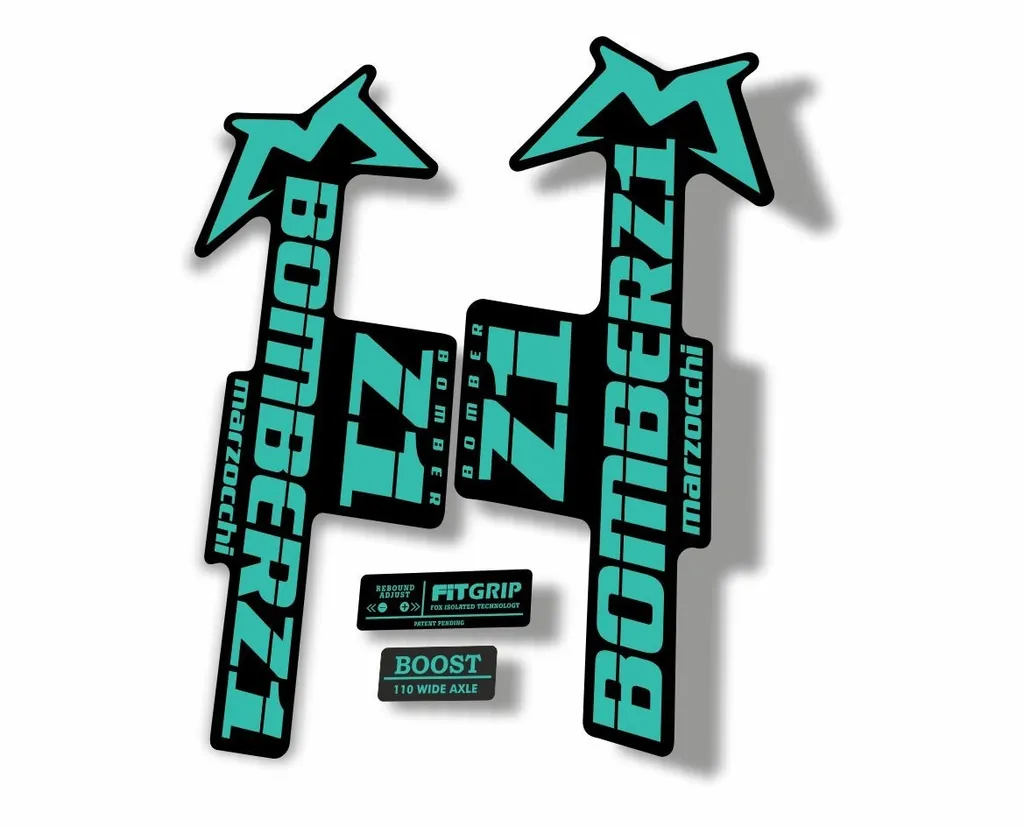 Marzocchi Bomber Z1 2018 Fork Suspension Sticker Decal Kit Adhesive Dolphin - 1
