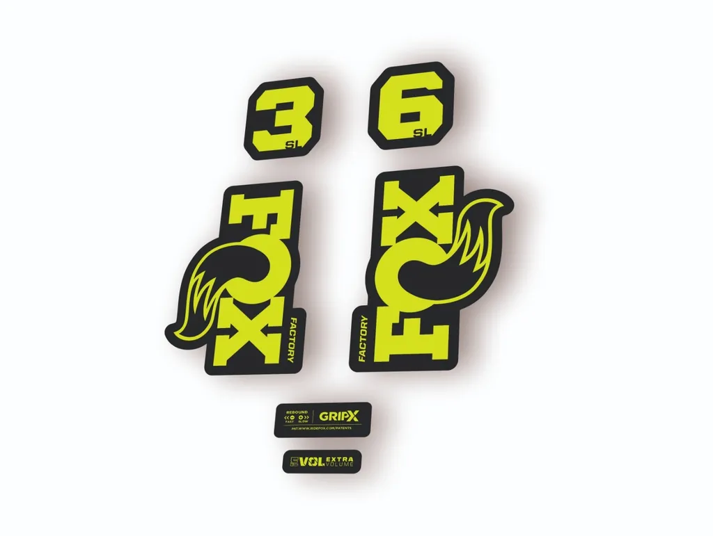 FOX 36 SL Factory 2026 Fork Decal Suspension Sticker Adhesive Lime Green - 1