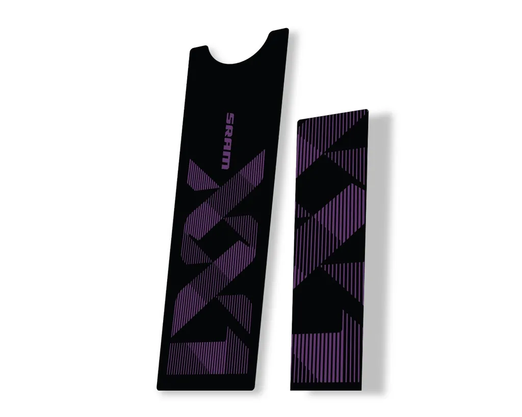 Crank Set Stickers Decals MTB Sram XX1 Eagle Dub 2018 Bicycle 2Pcs Purple - 1