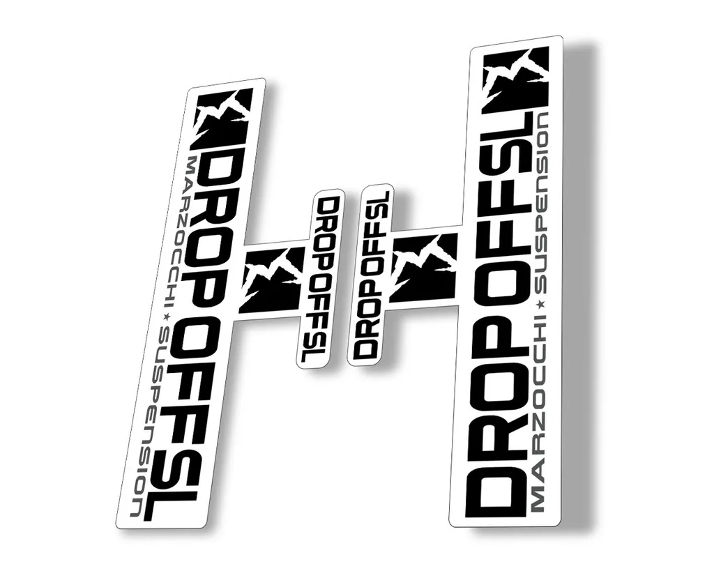 Marzocchi Drop Off SL Suspension Sticker Decal Kit Adhesive Black - 1