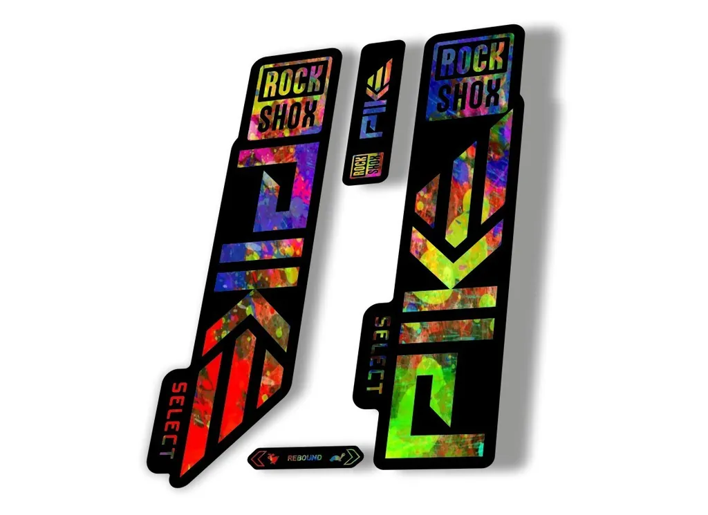 Rock Shox PIKE SELECT 2023 Mountain Bike Cycling Decal Sticker Adhesiv Oil Slick - 1