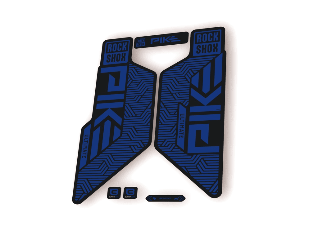 Rock Shox PIKE ULTIMATE 2025 Flight Attendant Bike Cyclin Decal Sticker D. Blue - 1