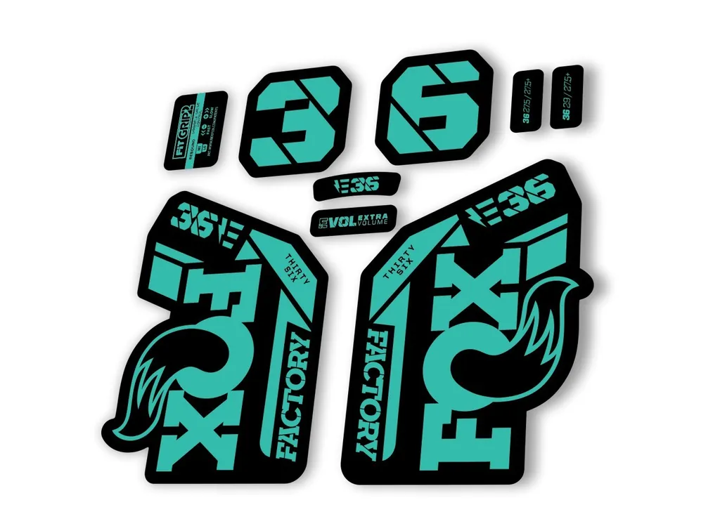 FOX 36 E-Bike Fork Decal Sticker Set 2021 Factory MTB Suspension Graphic Dolphin - 1