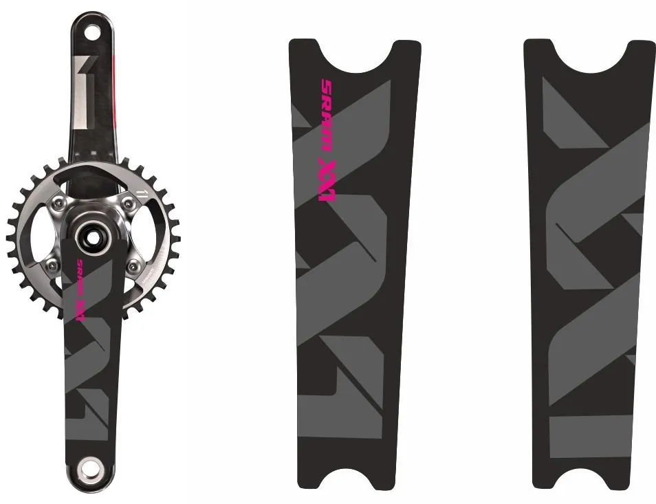Crank Set Stickers Decals SRAM XX1 Mountain Bike Bicycle Adhesive 2Pc Purple #1 - 1