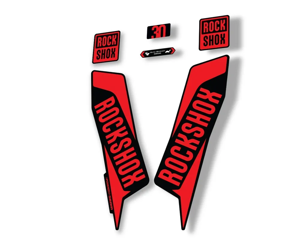 Rock Shox TK 30 2021 Fork Decals Suspension Sticker Adhesive Red - 1
