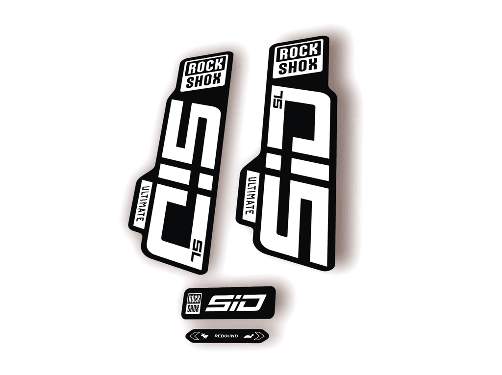 Rock Shox SID SL Ultimate 2024 Fork Decal MTB Cycling Sticker Kit White - 1