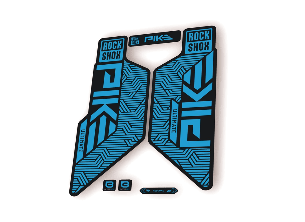 Rock Shox PIKE ULTIMATE 2025 Flight Attendant Bike Cycling Decal Sticker Blue - 1