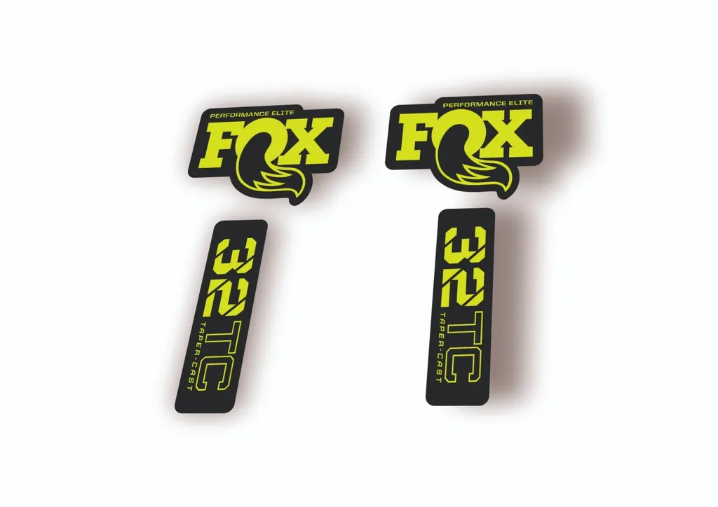 FOX 32 Taper Cast Elite 2024 Fork Suspension Factory Decal Sticker Lime Green - 1