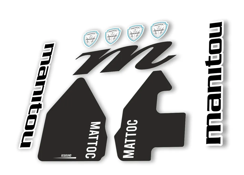 Manitou Mattoc 2017 Fork Suspension Decal Kit Sticker Set Black - 1