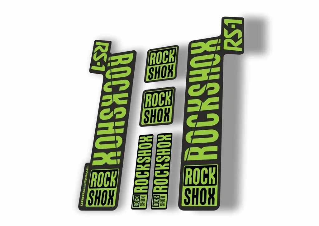 Rock Shox RS1 2018 Fork Decal Mountain Bike Cycling Sticker Adhesive Green - 1