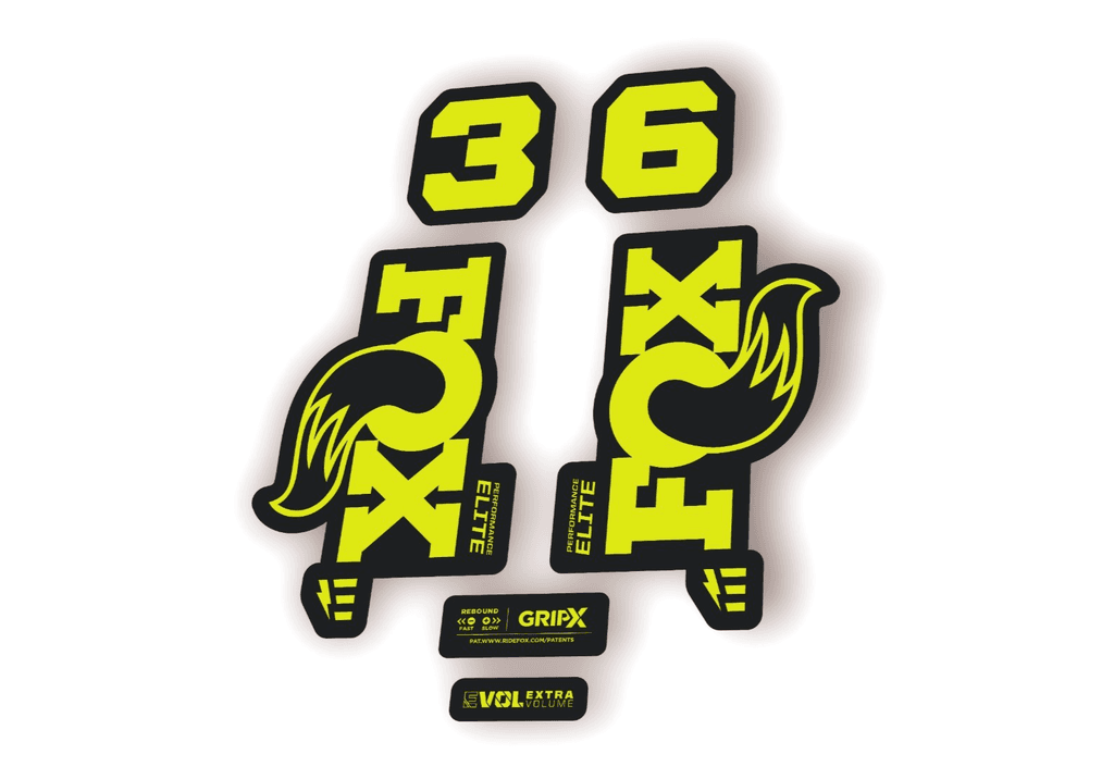 FOX 36 Elite E-Optimized 2026 Fork Factory Decal Sticker Adhesive Lime Green - 1