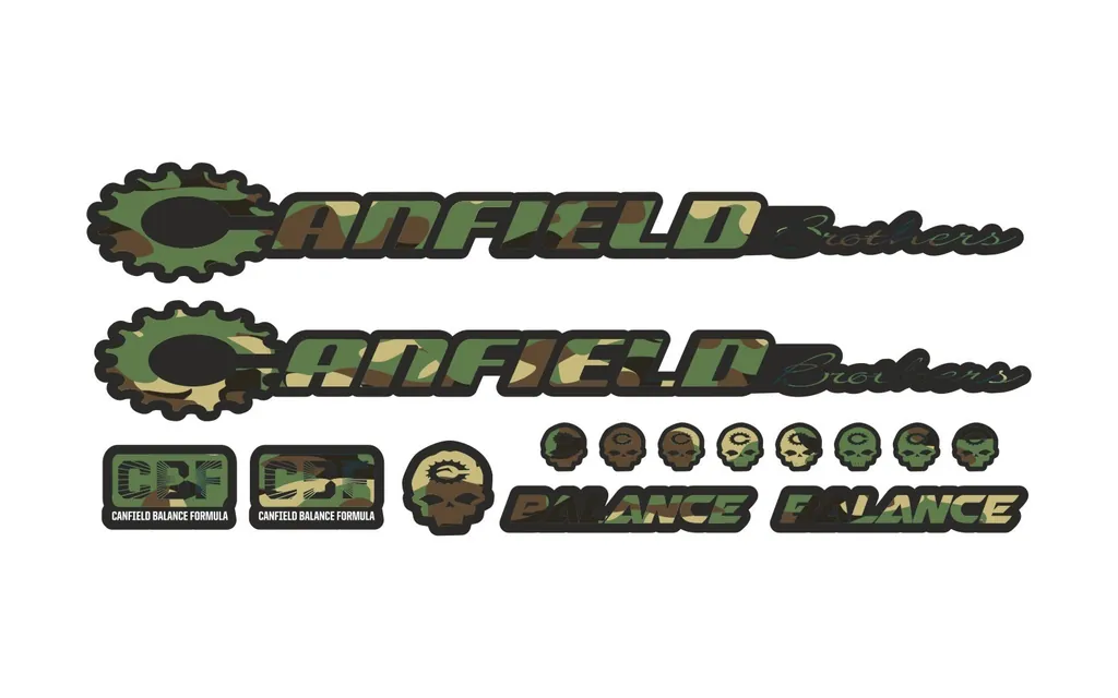 Bicycle Vinyl Frame Stickers Custom Compatible with Canfield Balance 2016 Camo - 1